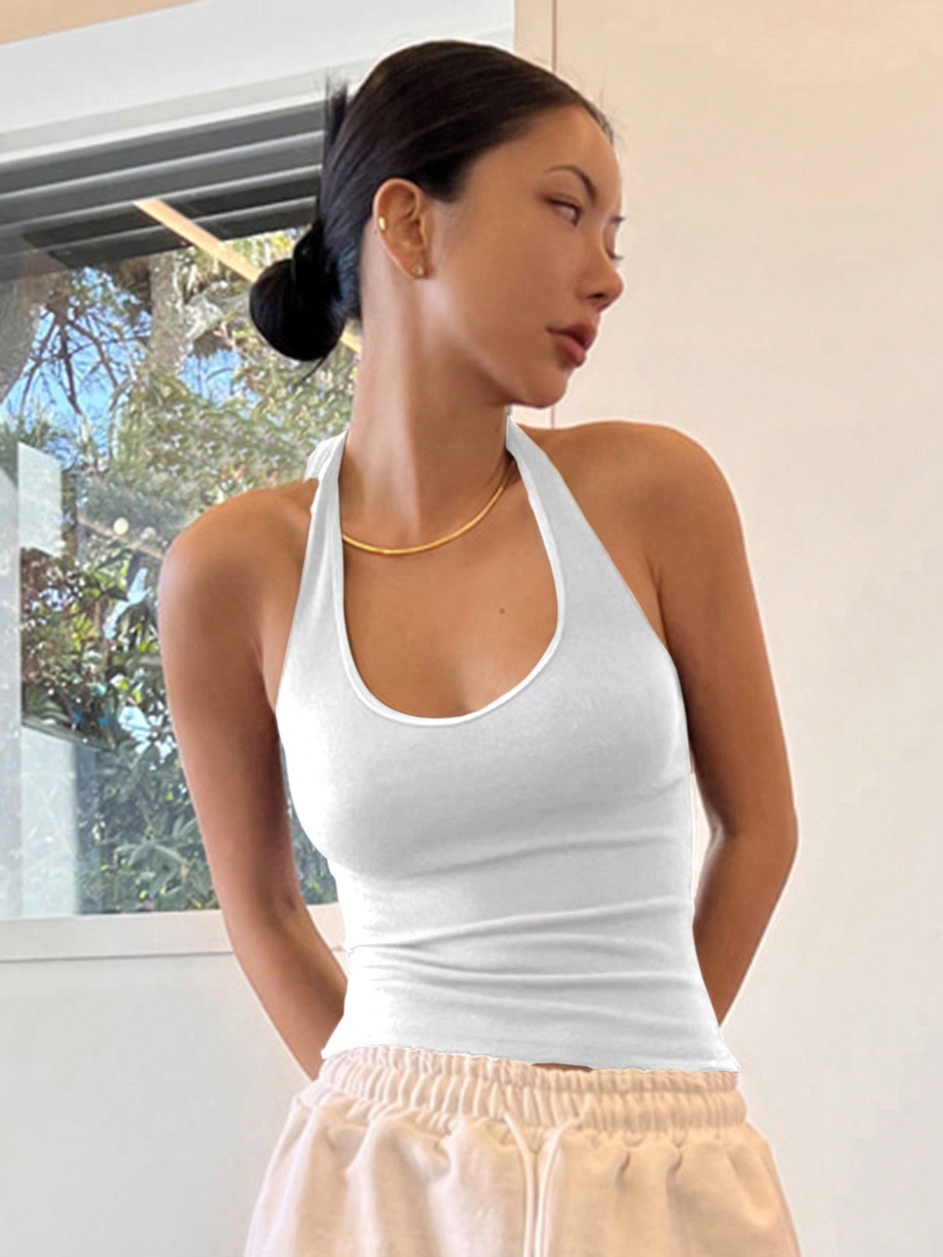Tanya – Haut Dos Nu en Tricot Côtelé
