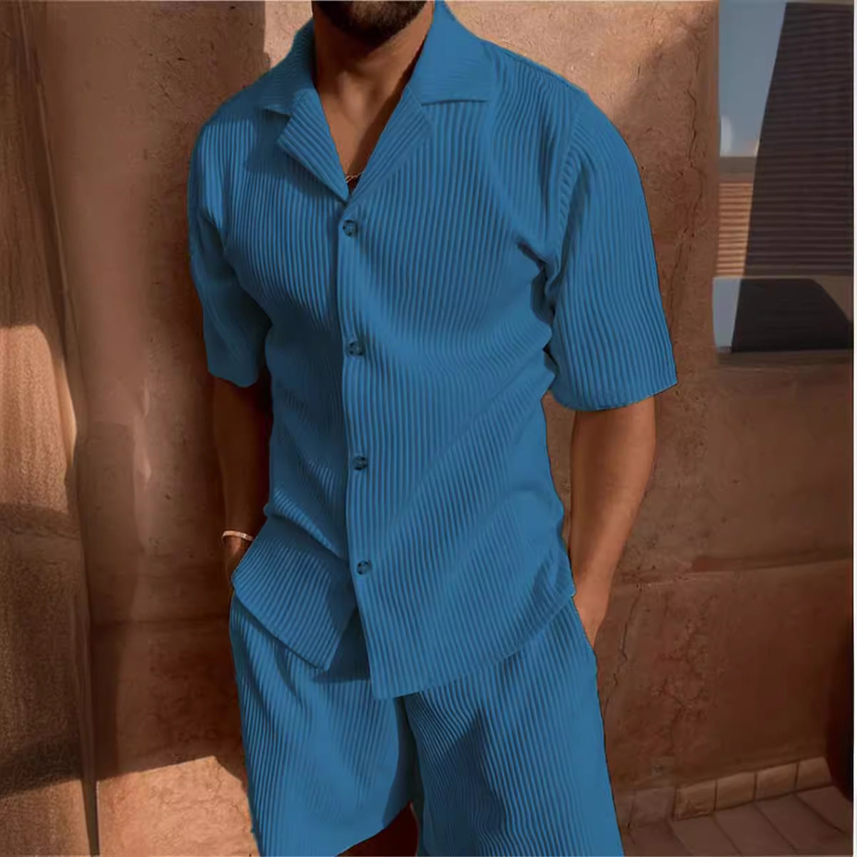 Ross – Ensemble Décontracté en Velours Côtelé à Col Polo pour Homme