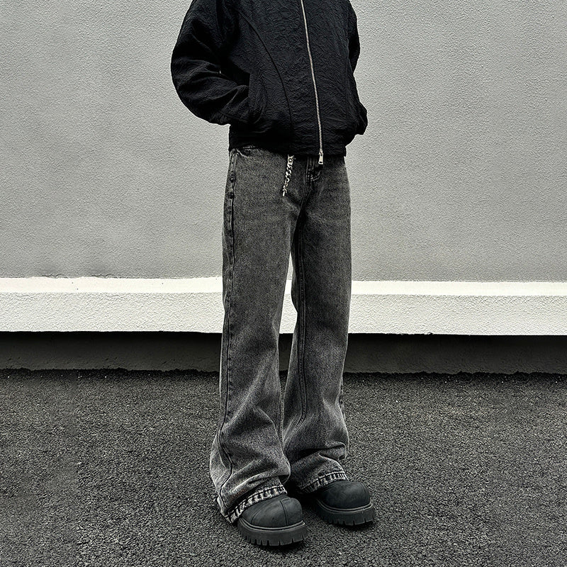 Vincent – Jean Skinny Gris Délavé et Usé