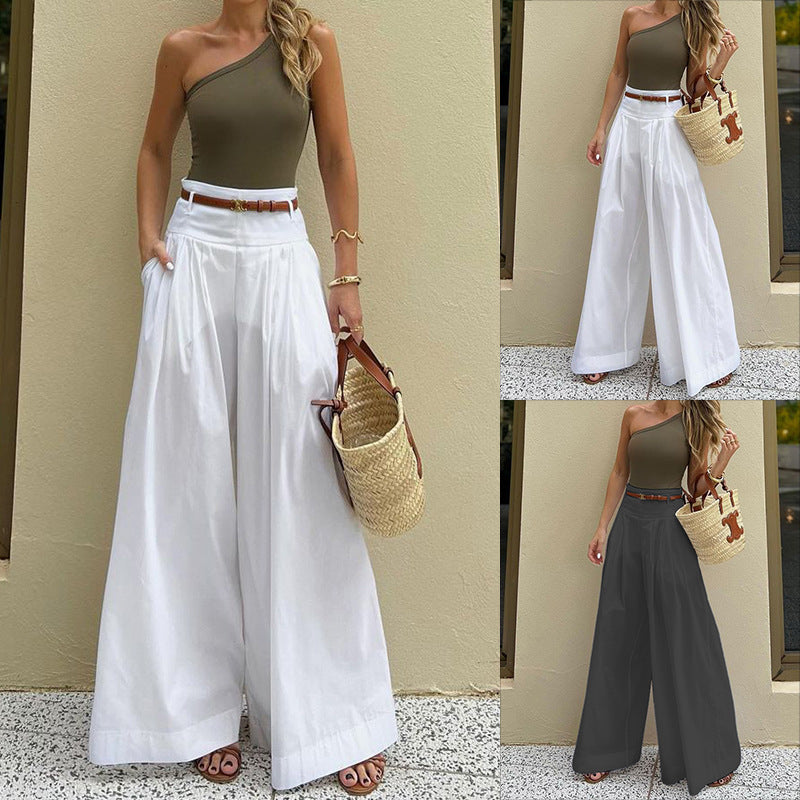 Shannon – Pantalon Large Taille Haute pour Femmes