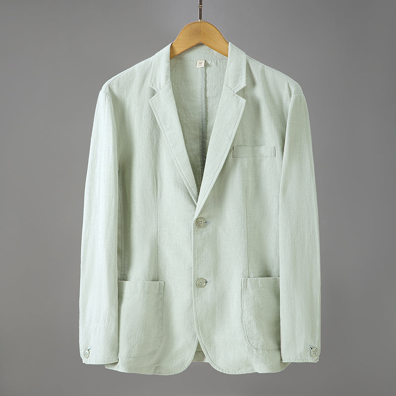 Nathan – Veste de costume en lin mince à manches longues pour hommes