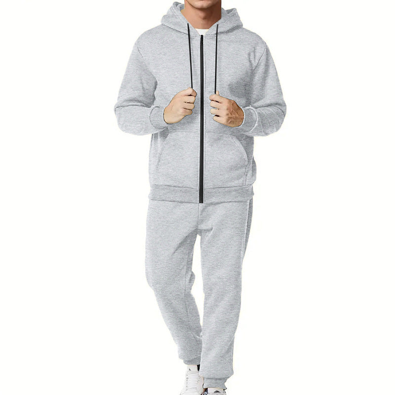 Timothy – Ensemble Cardigan à Capuche Couleur Unie