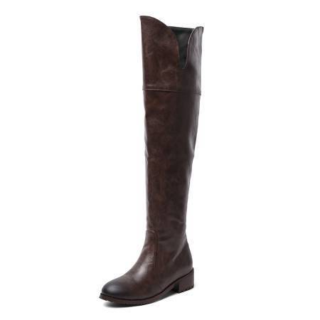 Ruby – Bottes Hautes au-dessus du Genou, Talon Carré