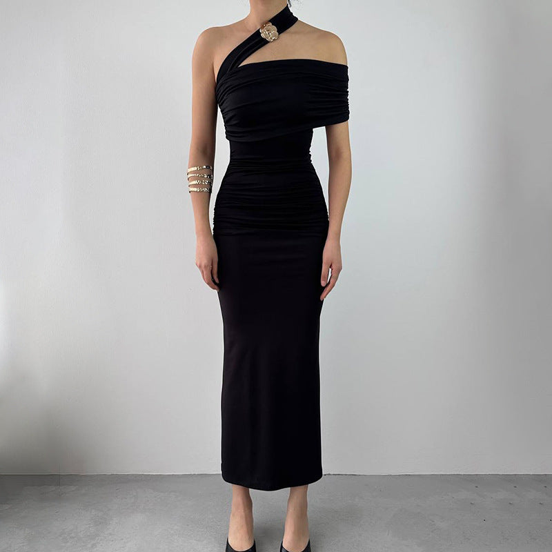 Jessie – Robe Slim-Fit à Épaule Asymétrique