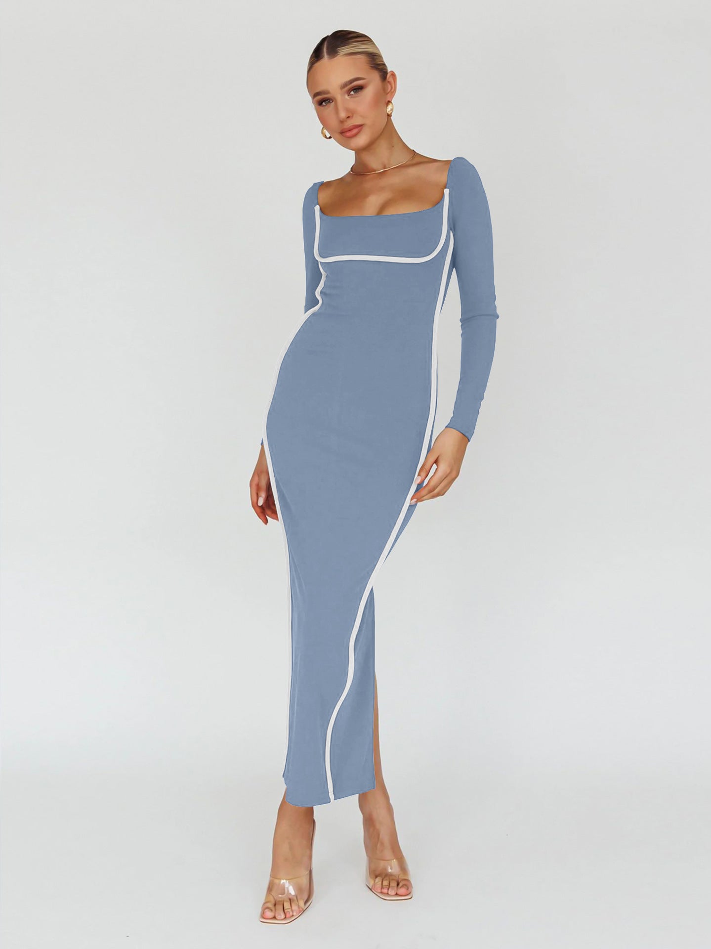 Carly – Robe Élégante à Agencement de Couleurs