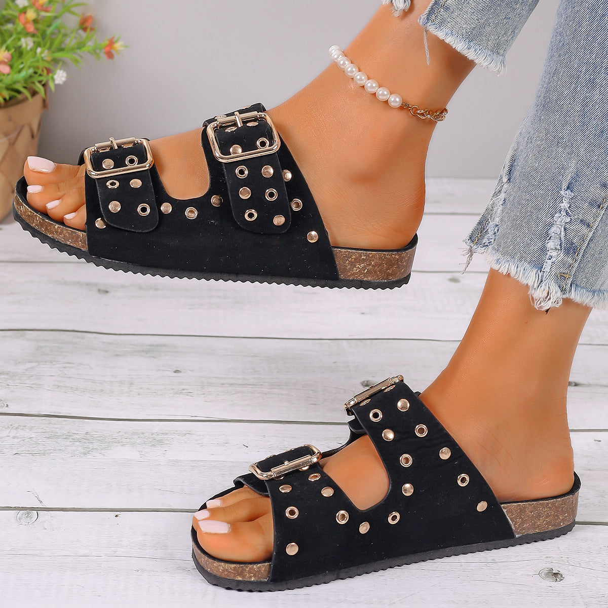Kim – Chaussures de Plage à Semelle Épaisse avec Boucle