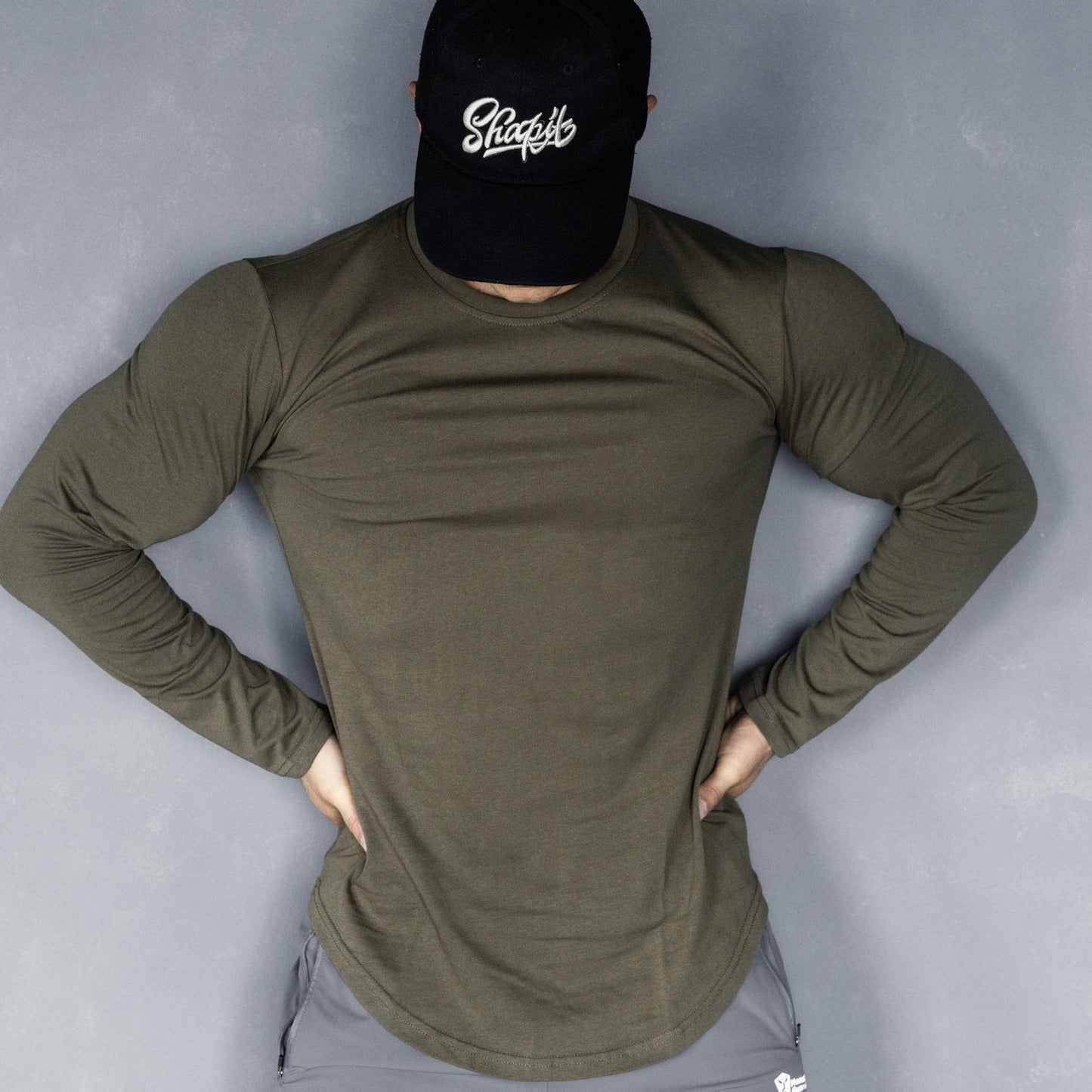 Dean – T-shirt de sport décontracté à manches longues en couleur unie