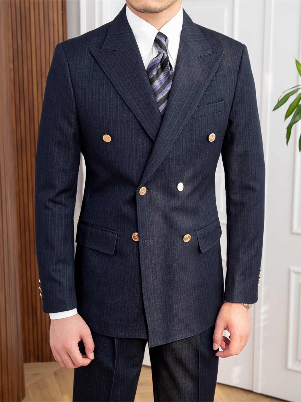 Jeremy – Costume Slim Double Boutonnage Automnal