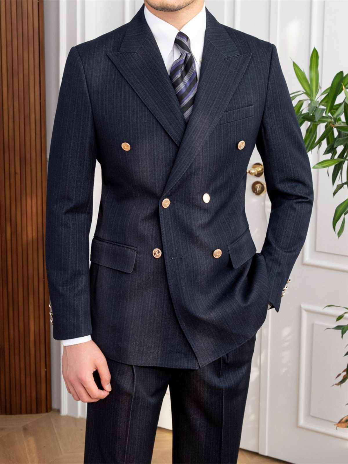 Jeremy – Costume Slim Double Boutonnage Automnal