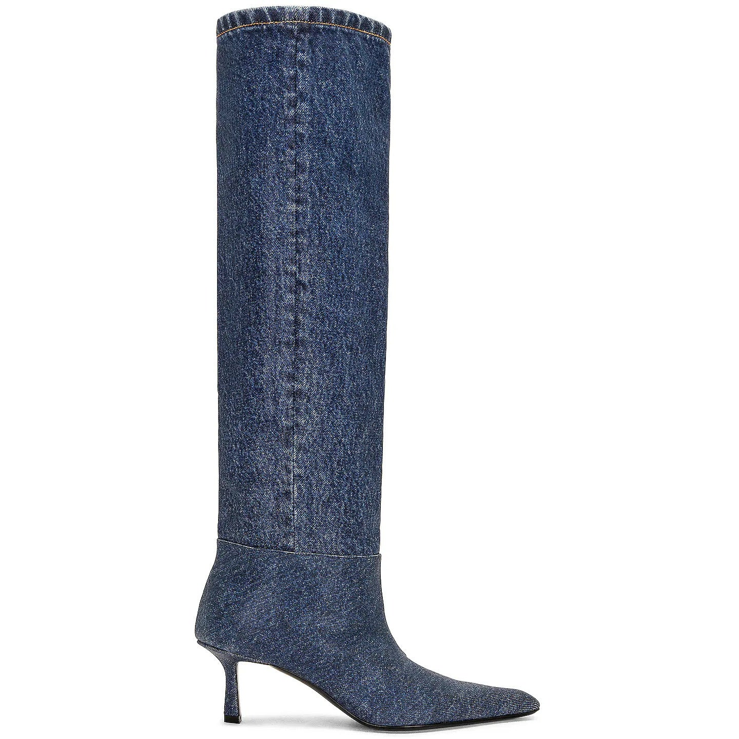 Shannon – Bottes à Talon Aiguille Style Plissé pour Femmes