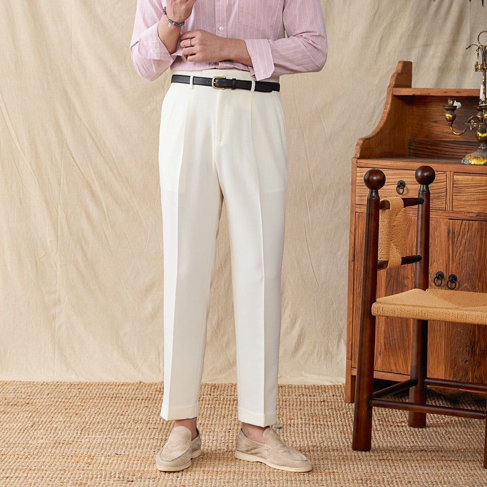 Matthew – Pantalon Taille Haute avec Découpe 3D