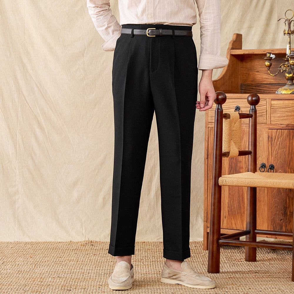 Matthew – Pantalon Taille Haute avec Découpe 3D