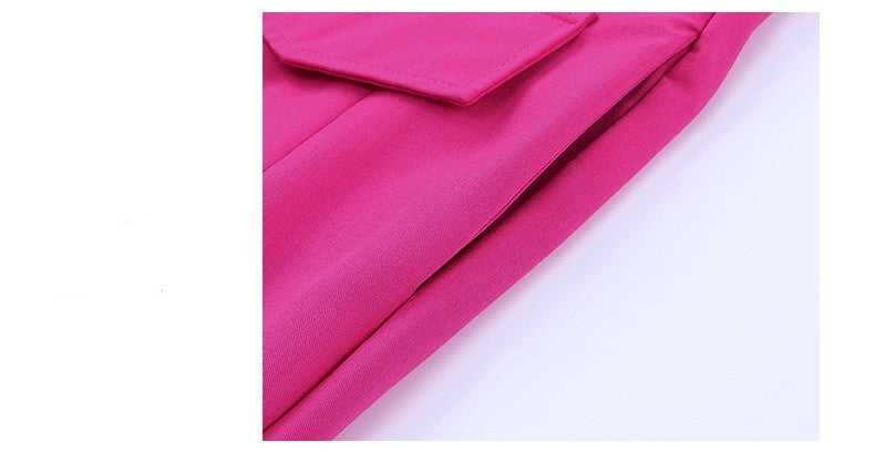 Sophie – Pantalon Large Plissé avec Poches
