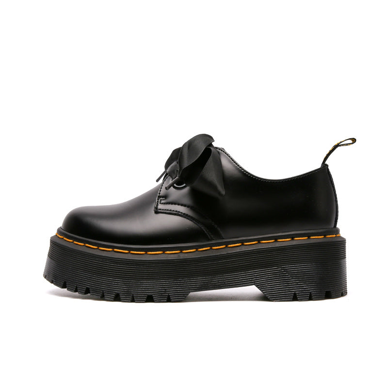 Rachael – Chaussures à Plateforme avec Ruban en Cuir Vegan