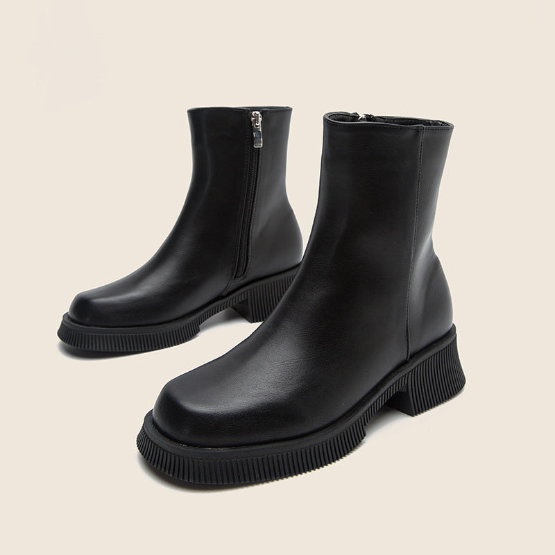 Vanessa – Bottines à Bout Rond en Vegan
