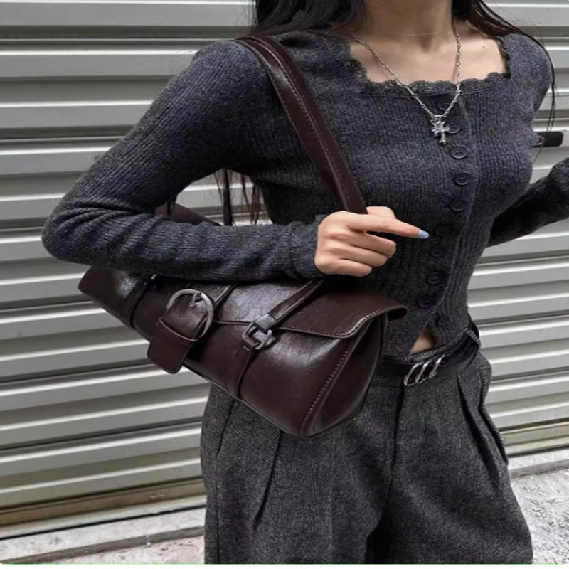 Pamela – Sac Baguette Vintage à Épaule Unique
