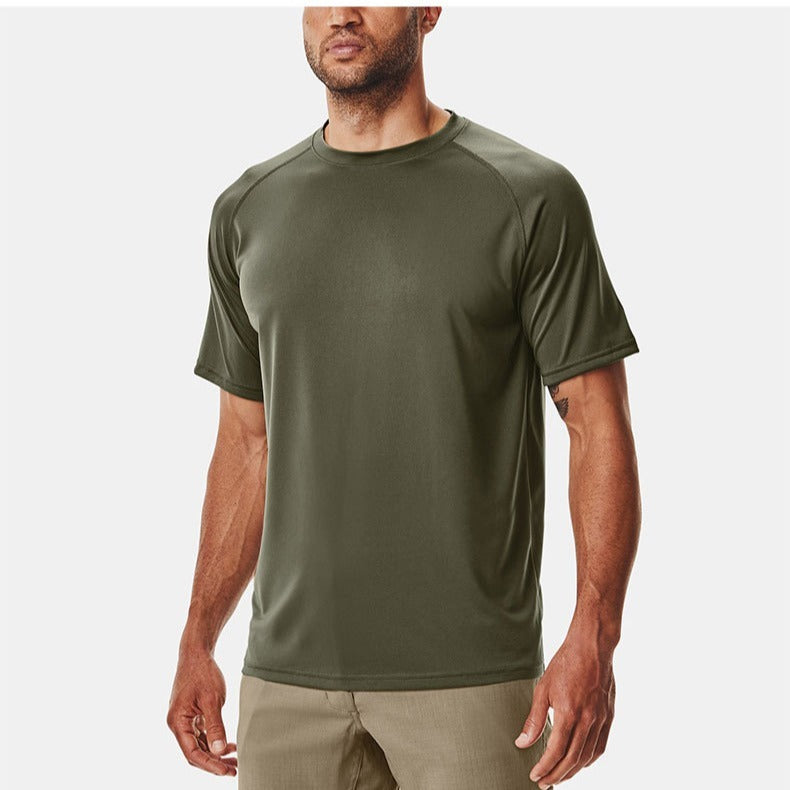 James – T-shirt d'exercice d'été pour homme à col rond ample