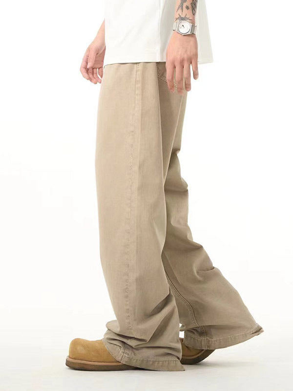 Anton – Pantalon Décontracté Khaki à Jambe Droite