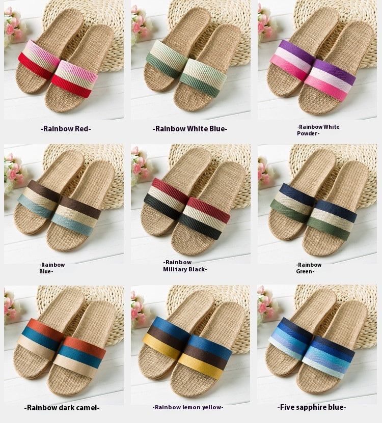 Robyn – Chaussons en Lin Antidérapants pour Couple