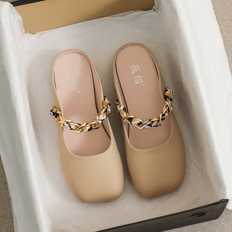 Alice – Chaussons Demi-Ouverts Larges pour Femmes