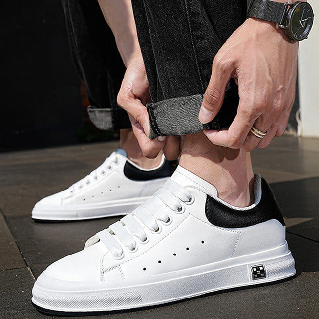 Kenny – Chaussures Décontractées en Cuir Vegan Blanc Doux pour Homme