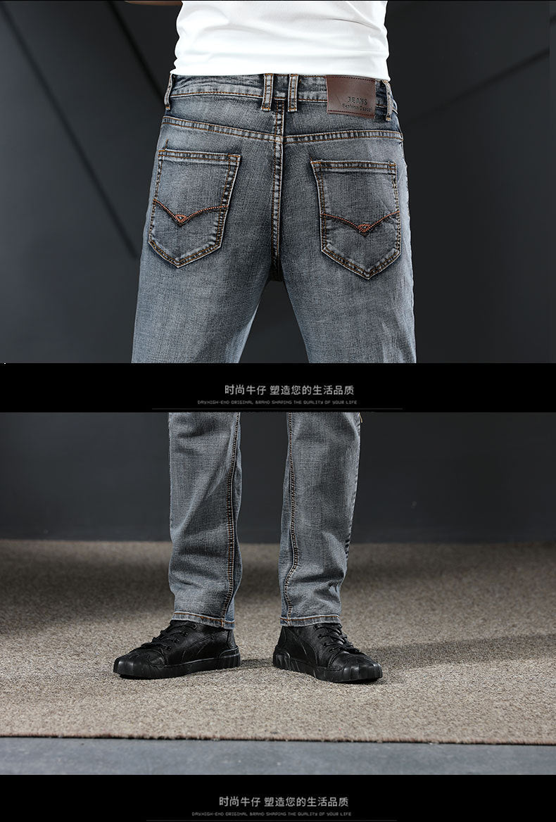 Samuel – Pantalon Droit Élastique en Denim pour Homme