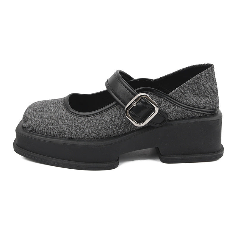 Gillian – Chaussures Mary Jane à Talon Épais Style Britannique