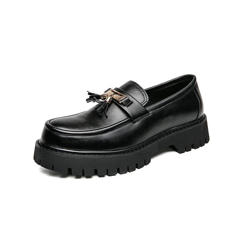 Trevor – Chaussures Style Britannique en Cuir Vegan Noir