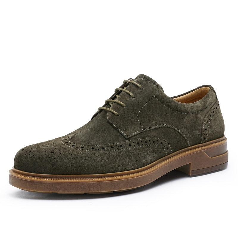 Edward – Chaussures Respirantes en Suède Vegan Gravure Vintage