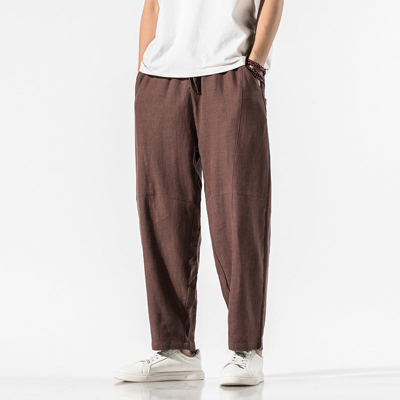 Robert – Pantalon Ample en Lin Style Chinois pour Hommes