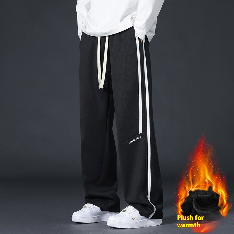 Terence – Pantalon de Sport Droit et Ample Doublé Polaire d'Hiver