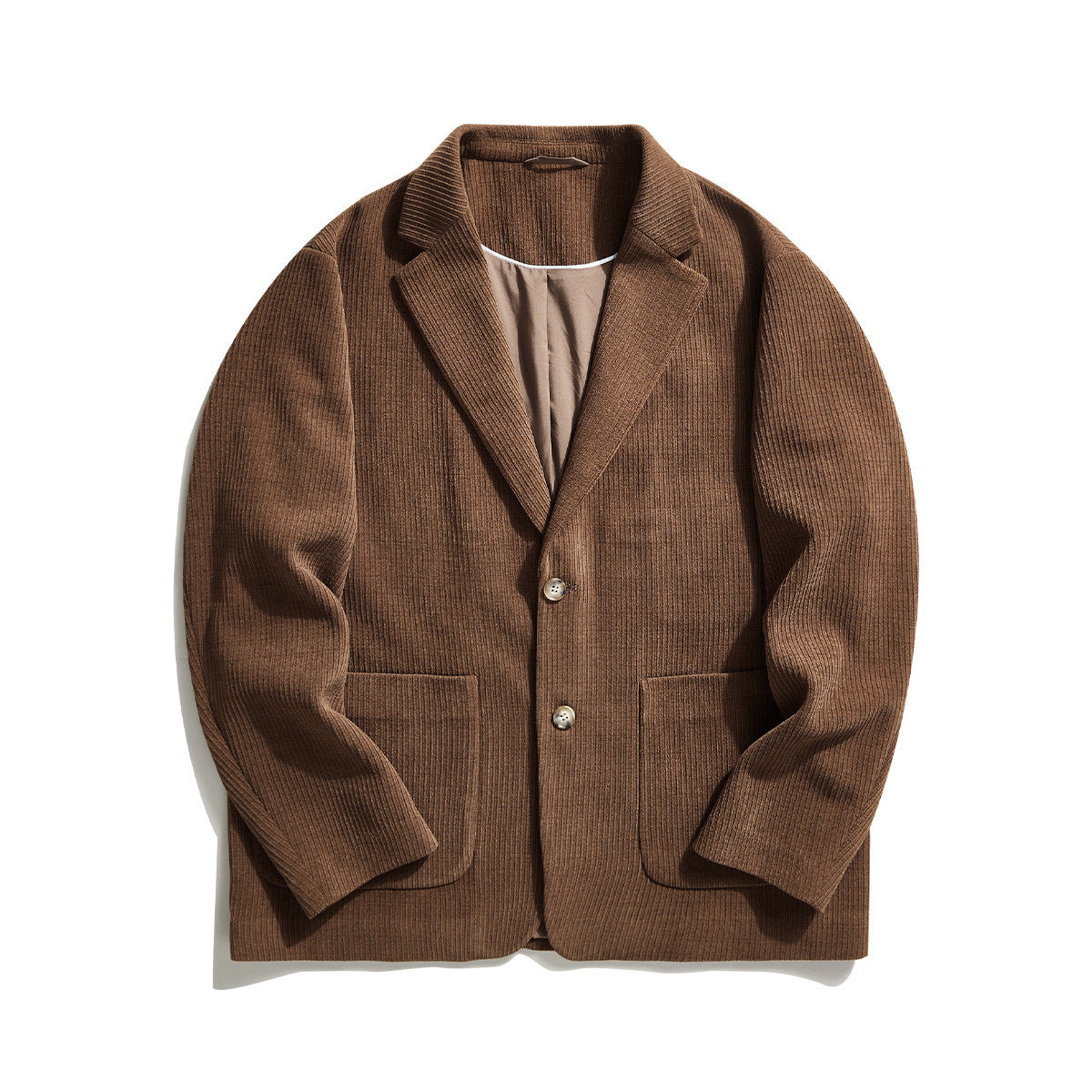 Joshua – Veste de costume à rayures texturées, décontractée et simple