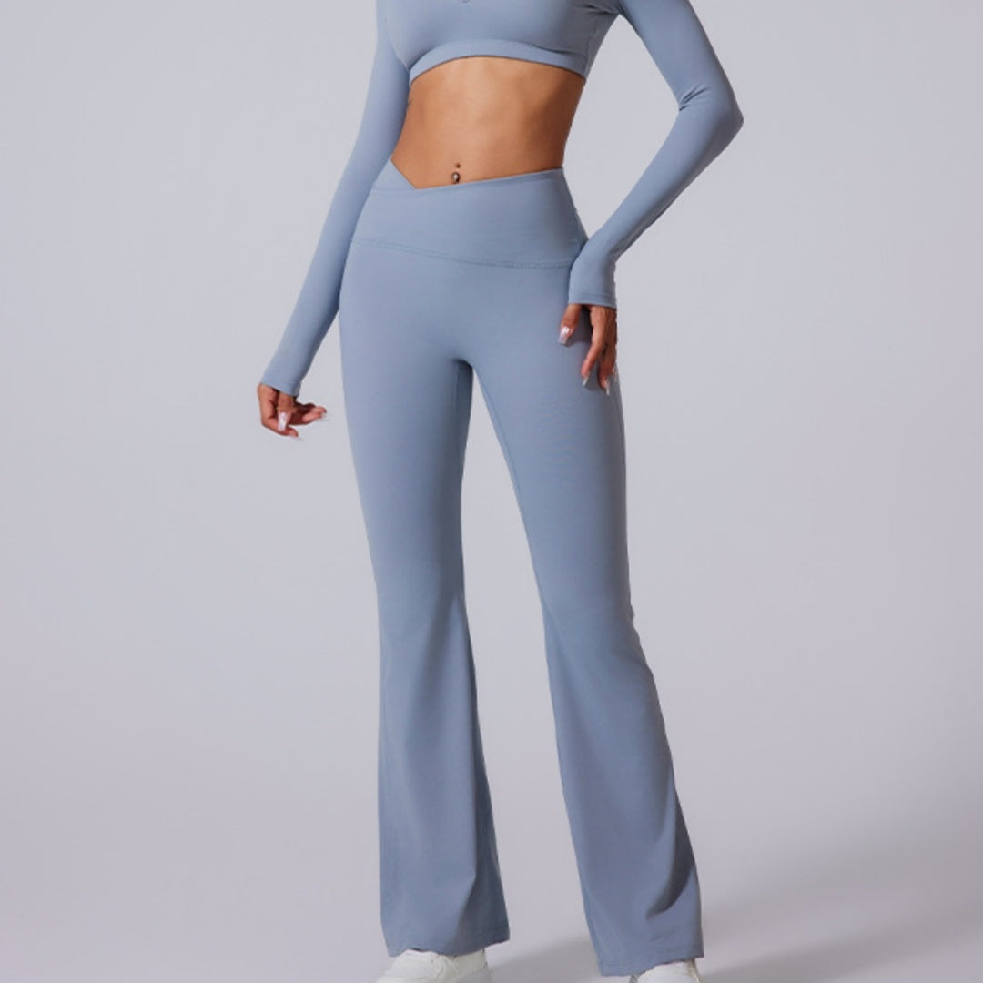 Phoebe – Pantalon de Yoga à Taille Haute et Texture Brossée