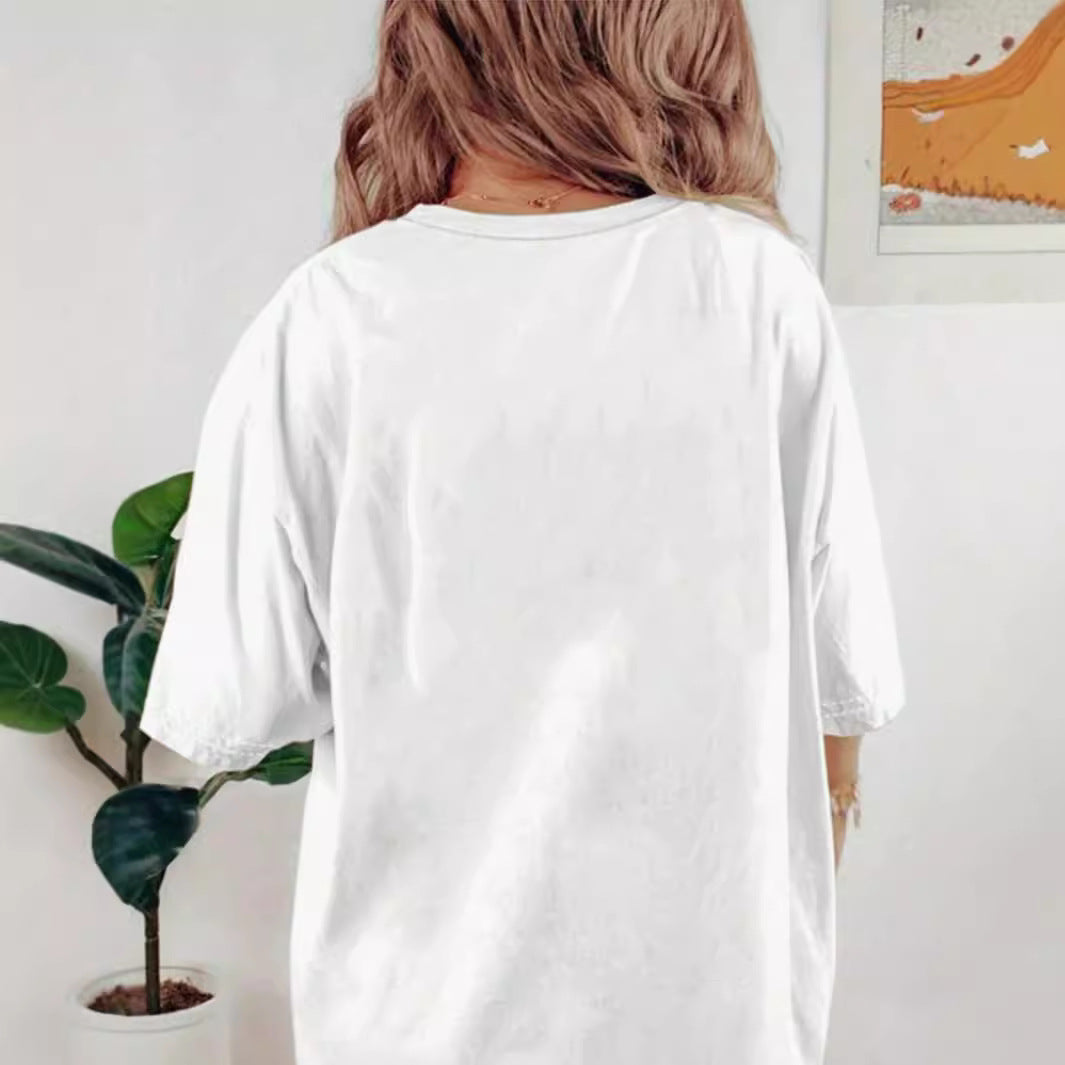 Melissa – T-shirt Décontracté à Manches Courtes avec Lettres