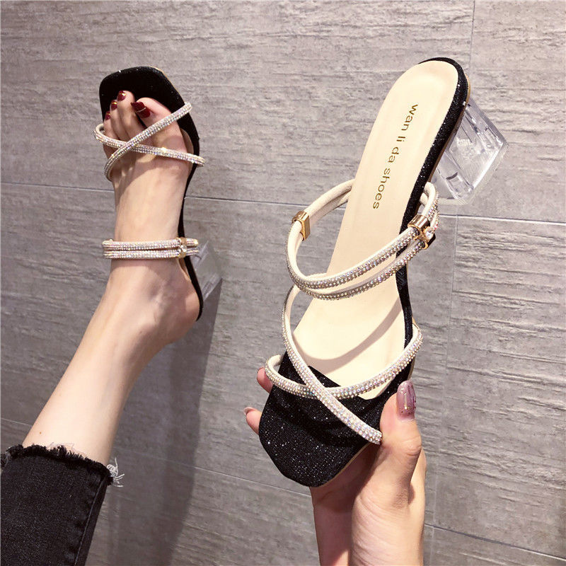 Rachel – Sandales à talons hauts avec cristaux