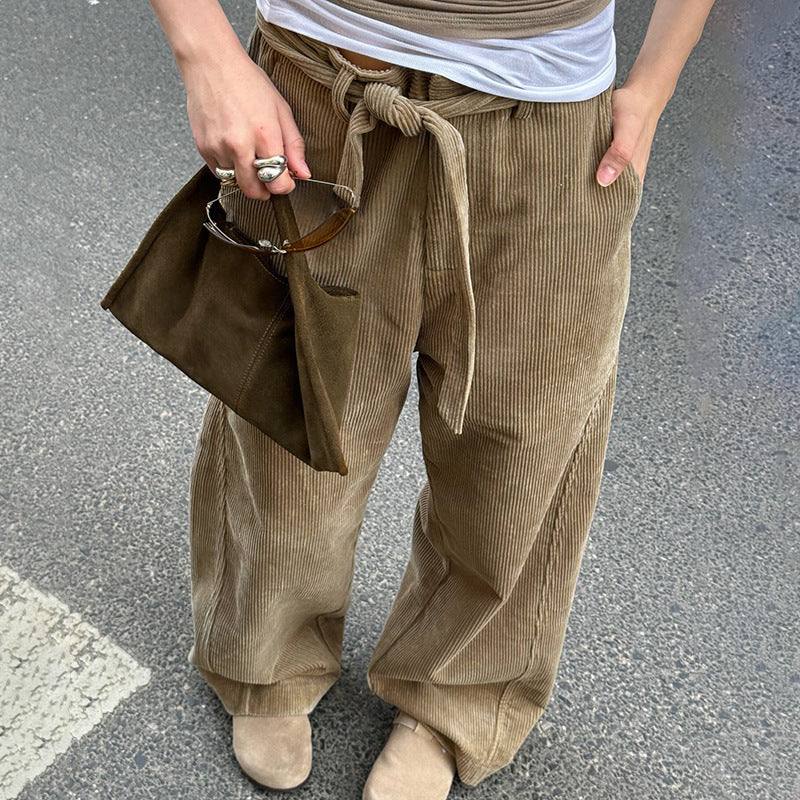 Abigail – Pantalon en Velours Côtelé Style Rétro
