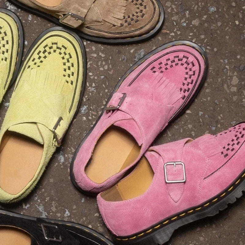 Nicola – Chaussures à Franges en Cuir Végan Style Rétro