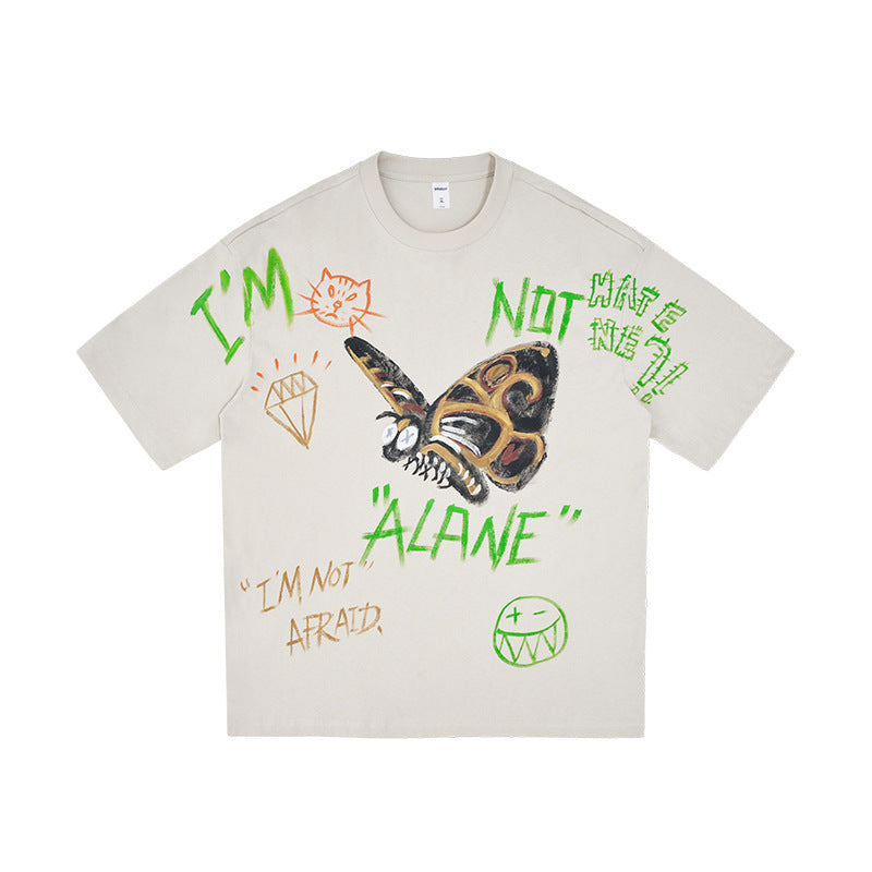 Charlie – T-shirt Graffiti Imprimé Ample à Manches Courtes
