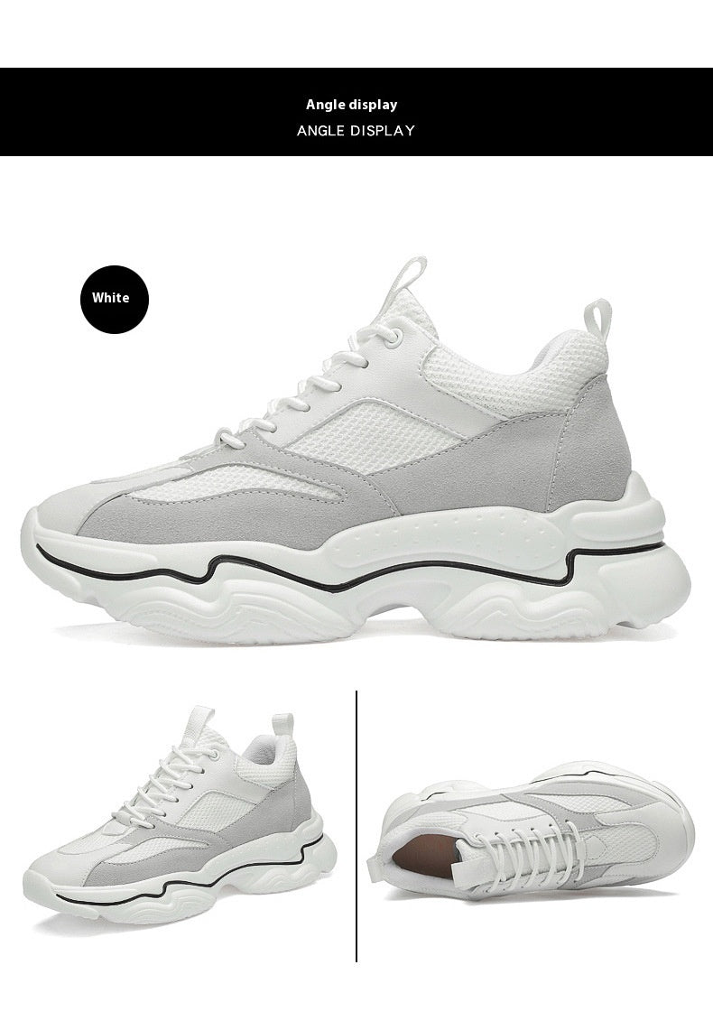 Wayne – Chaussures Casual Mi-Talon à Rehaussement Invisible et Cuir Vegan
