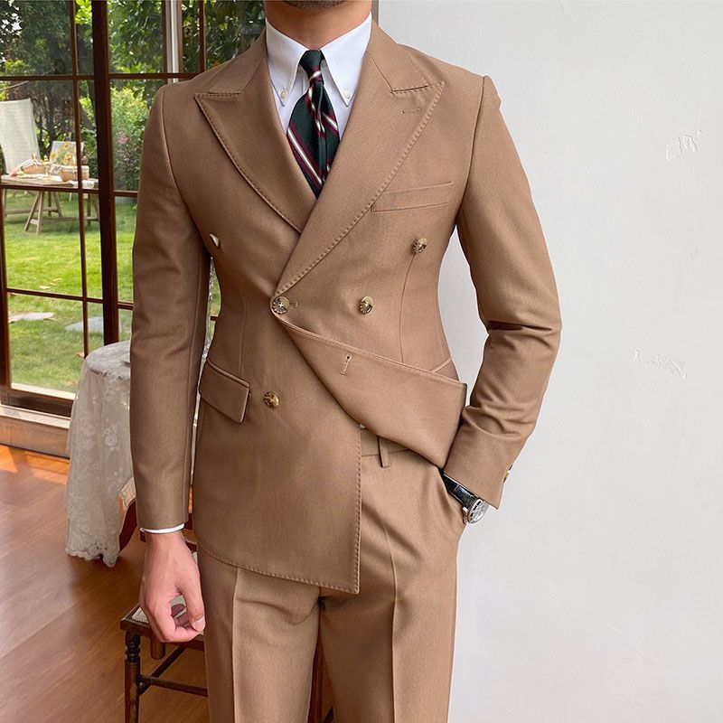 Laurence – Veste de costume à double boutonnage décontractée pour homme