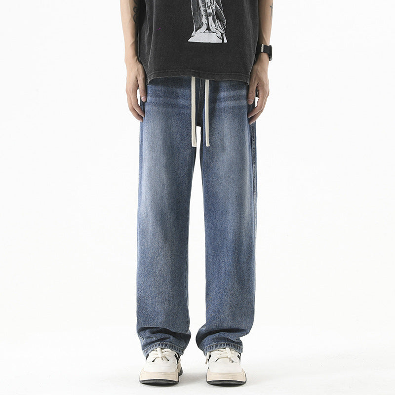Joel – Pantalon Décontracté à Jambe Large en Denim