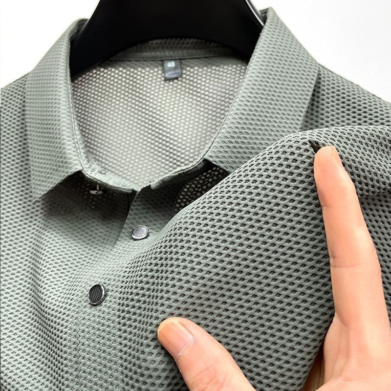 Cliff – T-shirt en Soie de Glace pour Hommes avec Maille