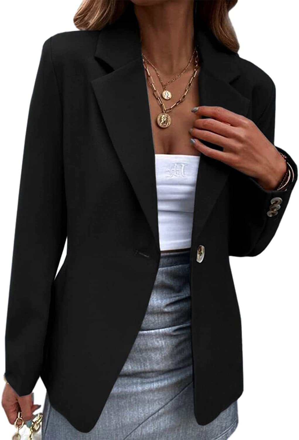 Joe – Manteau de costume à manches longues avec un bouton