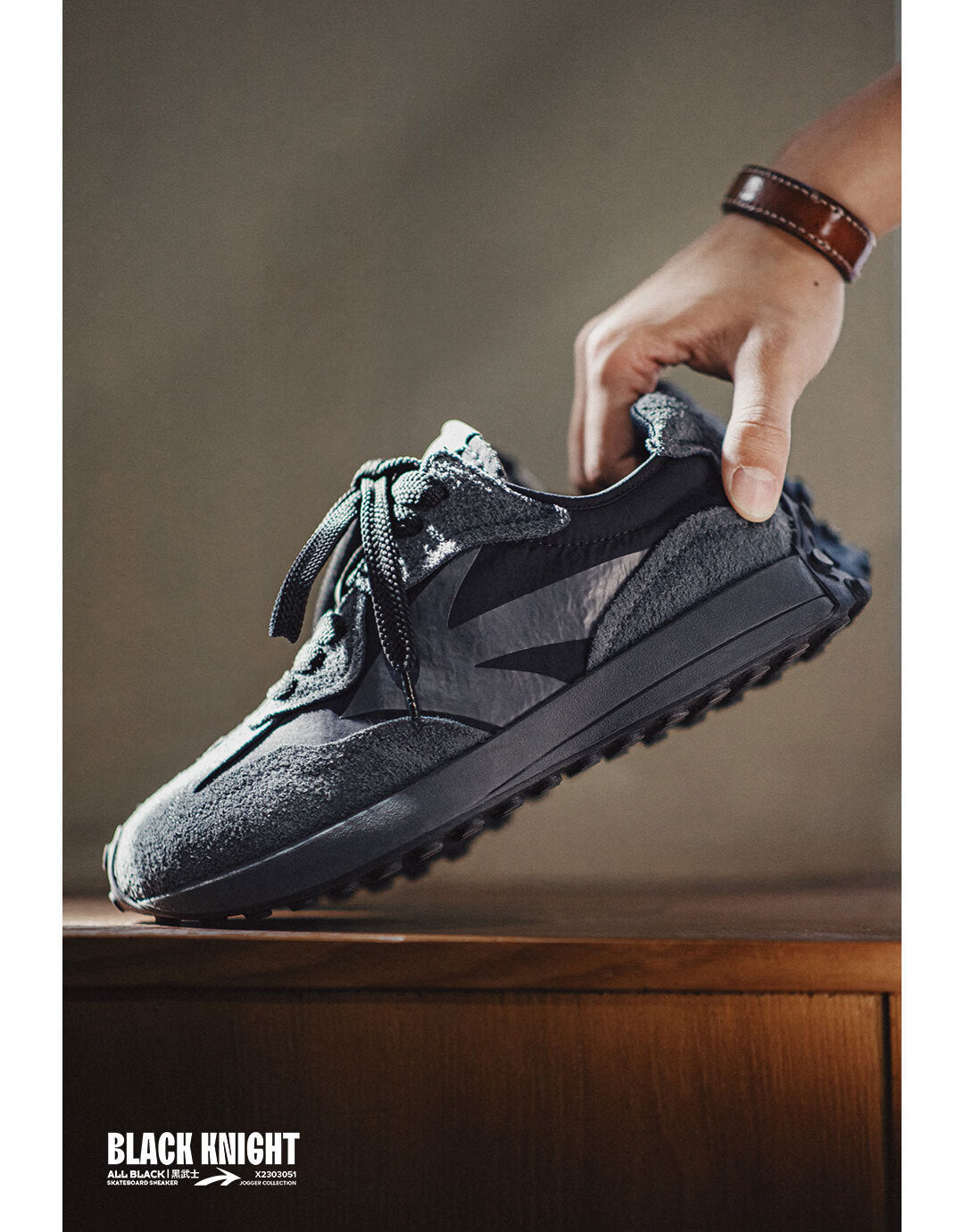 John – Chaussures de Sport à Plateforme Noir Graphite