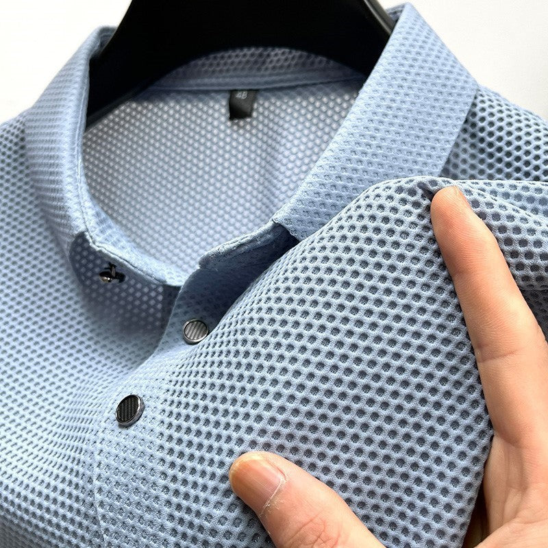 Cliff – T-shirt en Soie de Glace pour Hommes avec Maille