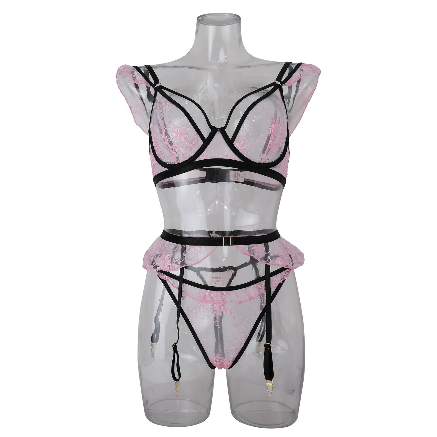 Sue – Ensemble Lingerie Sexy en Dentelle Trois Pièces