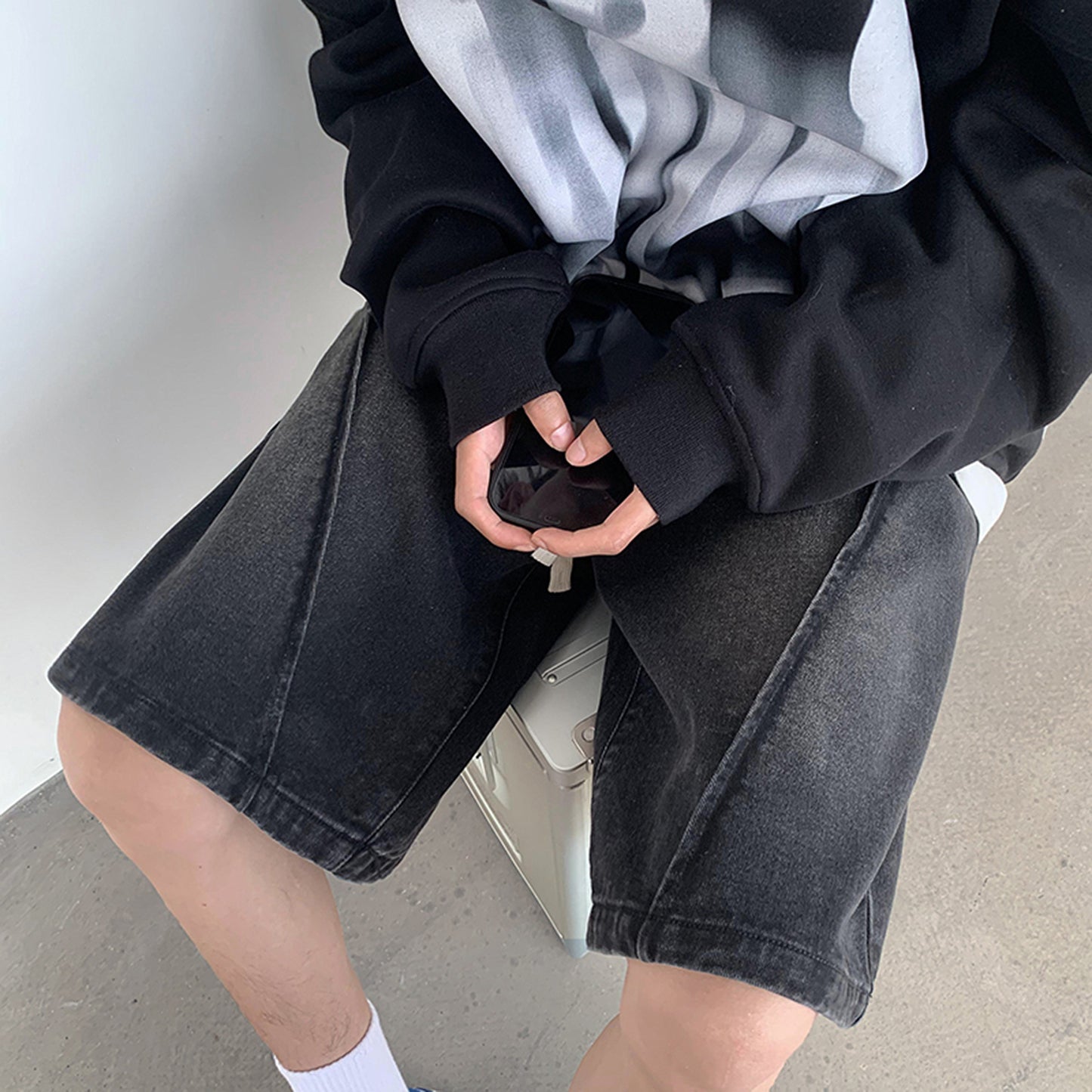 Kieran – Pantalon Court Droit Rétro Lavé