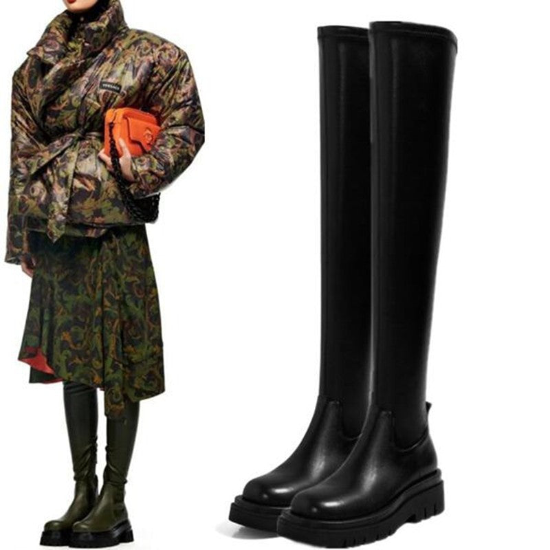 Holly – Bottes Hautes à Semelle Épaisse pour Femmes