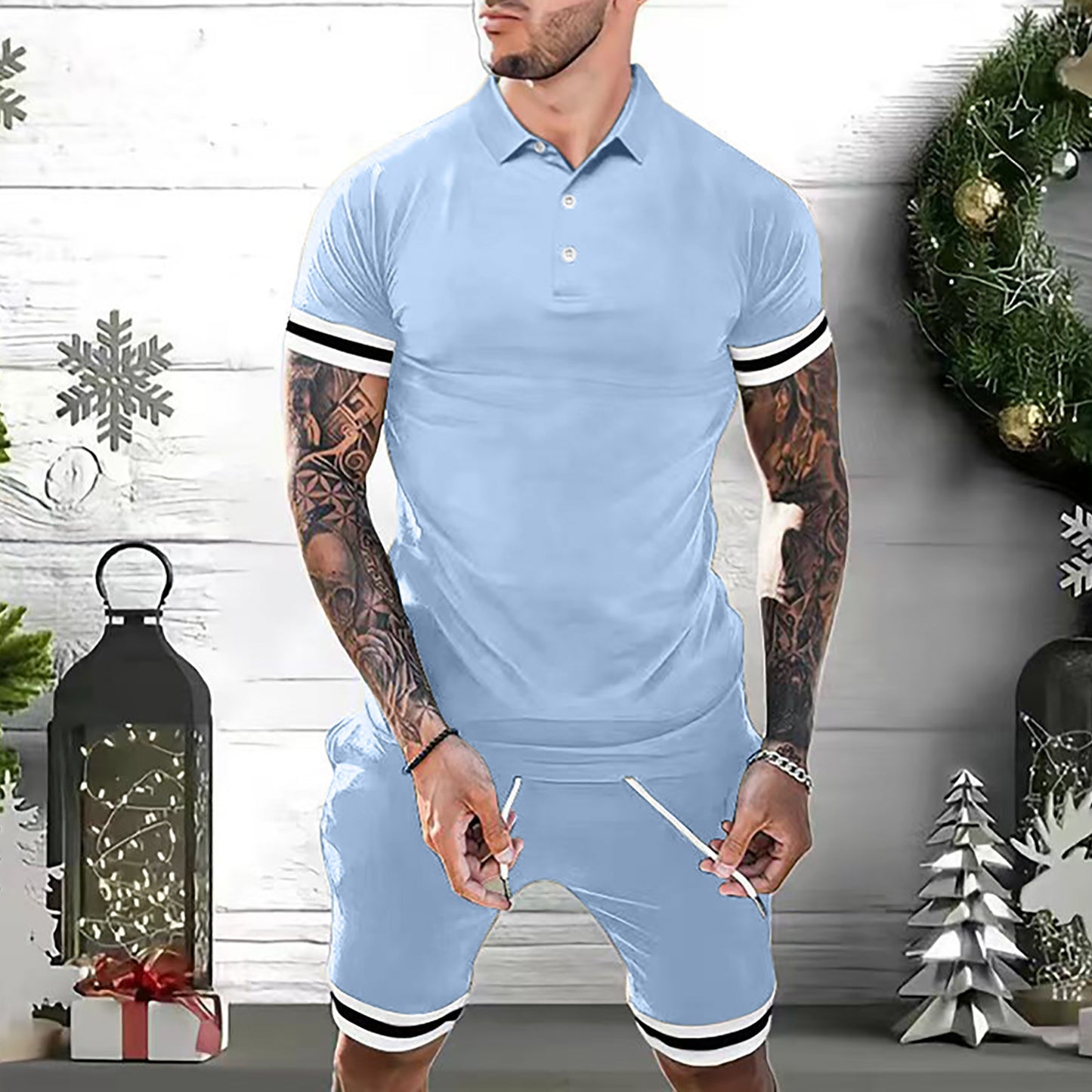 Spencer – Ensemble de Polo et Short d'été pour Hommes