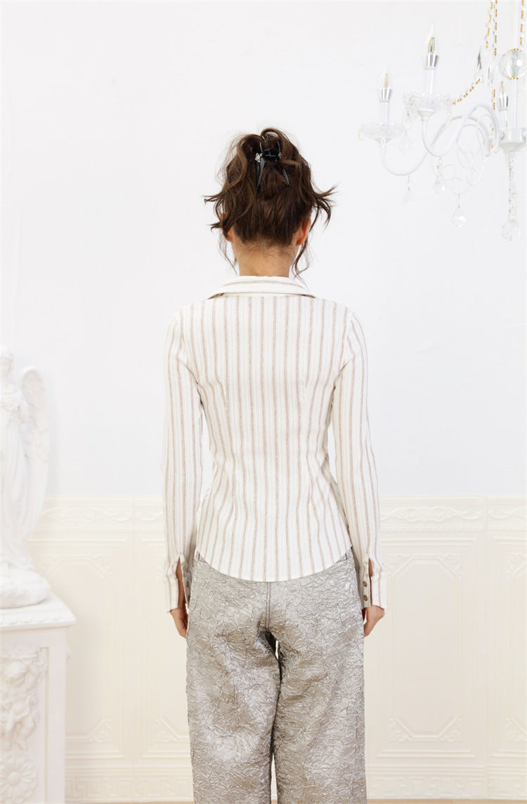 Joanne – Cardigan Slim Fit à Rayures